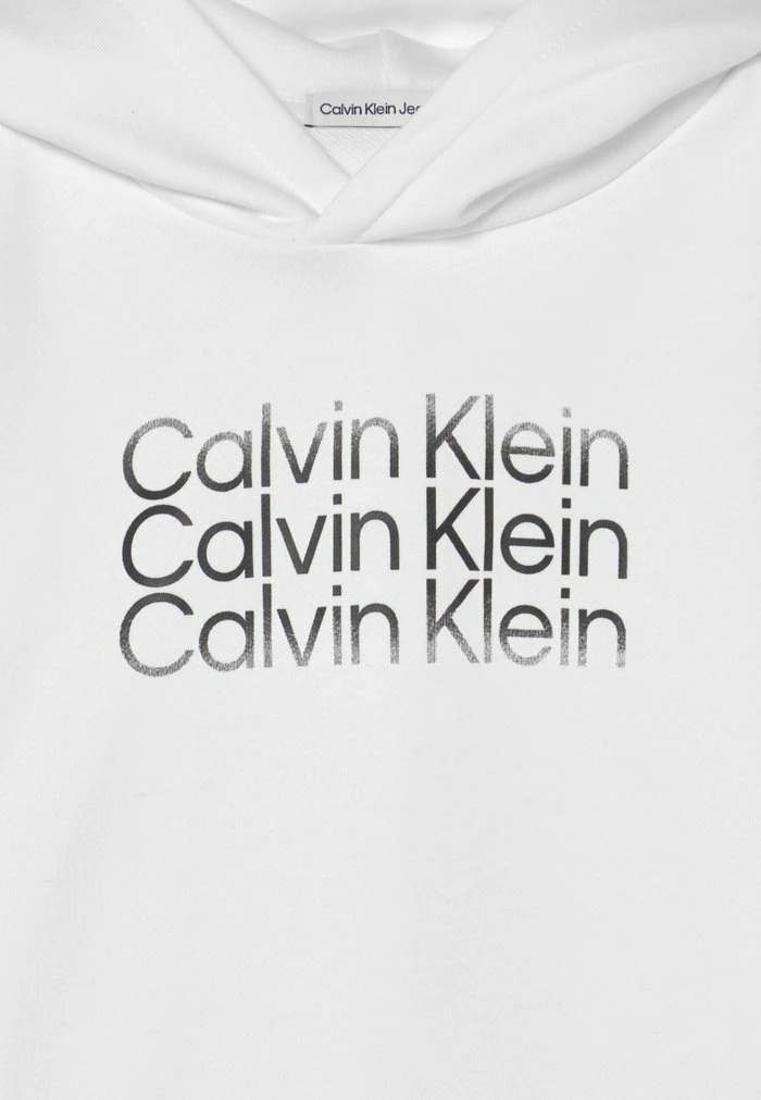 Calvin Klein Jeans CUT HOODIE - Sweat à Capuche - Bright White 3 Calvin Klein Jeans CUT HOODIE - Sweat à Capuche - Bright White – Image 3