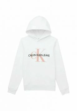 Calvin Klein Jeans MONOGRAM - Sweat à Capuche - White/ Delicate Rose -Calvin Klein Elegant Magasin 00c43d37bcac4731a464f5335c3889a6