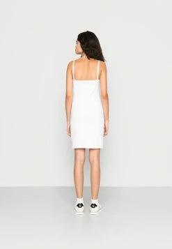 Calvin Klein Jeans PRIDE FEMININE SEAMING DRESS - Robe De Jour - Bright White -Calvin Klein Elegant Magasin 015e8848c6c54e71a53d83cc6abec212