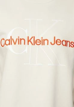 Calvin Klein Jeans TWO TONE MONOGRAM DRESS - Robe De Jour - Eggshell -Calvin Klein Elegant Magasin 01aed190a6024d1c8456dbc623fb6869