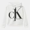 Calvin Klein Jeans MIXED MONOGRAM RELAXED HOODIE UNISEX - Sweatshirt - Bright White