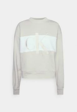 Calvin Klein Jeans BLOCKING - Sweatshirt - Eggshell