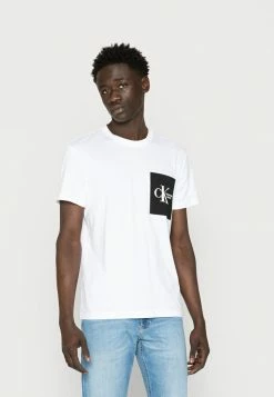Calvin Klein Jeans DYNAMIC CONTRAST POCKET TEE - T-shirt Basique - Bright White