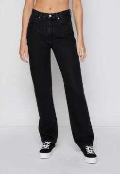 Calvin Klein Jeans HIGH RISE STRAIGHT - Jean Droit - Denim Black