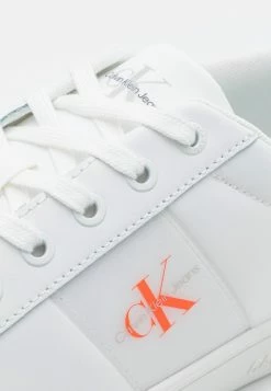 Calvin Klein Jeans CLASSIC CUPSOLE - Baskets Basses - White/bright Orange -Calvin Klein Elegant Magasin 03da12db8b344f3cbef9df368a972abc