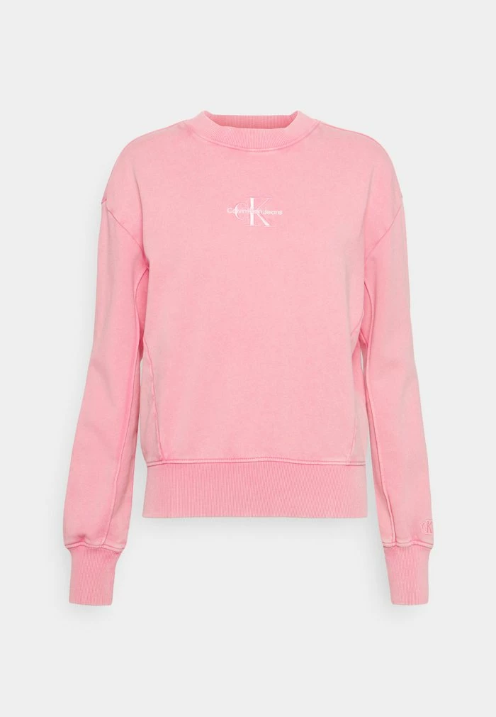 Calvin Klein Jeans MONOGRAM LOGO WASHED CREW NECK - Sweatshirt - Lipstick Pink 4 Calvin Klein Jeans MONOGRAM LOGO WASHED CREW NECK - Sweatshirt - Lipstick Pink – Image 4