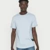 Calvin Klein Jeans BADGE TURN UP SLEEVE - T-shirt Basique - Bayshore Blue