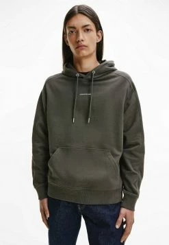 Calvin Klein Jeans MICRO BRANDING HOODIE - Sweat à Capuche - Black Olive