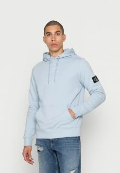 Calvin Klein Jeans MONOGRAM SLEEVE BADGE HOODIE - Sweat à Capuche - Bayshore Blue
