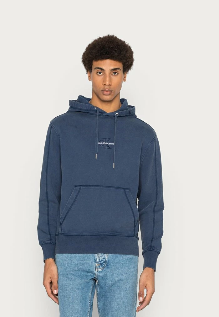 Calvin Klein Jeans MONOGRAM - Sweatshirt - Black Iris 1 Calvin Klein Jeans MONOGRAM - Sweatshirt - Black Iris