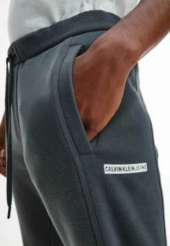 Calvin Klein Jeans ORGANIC BLEND JOGGERS - Pantalon De Survêtement - Gray Pinstripe -Calvin Klein Elegant Magasin 0886aec0f06749878e6586519d52e564