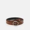 Calvin Klein Jeans CLASSIC ROUND BUCKLE BELT - Ceinture - Cognac