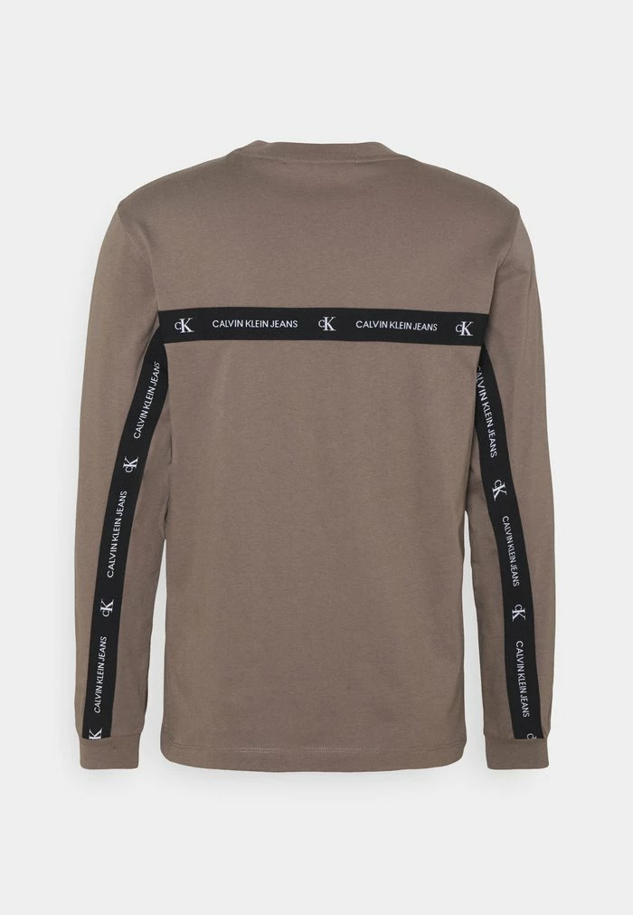 Calvin Klein Jeans TAPING - T-shirt à Manches Longues - Dusty Brown 2 Calvin Klein Jeans TAPING - T-shirt à Manches Longues - Dusty Brown – Image 2
