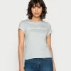 Calvin Klein Jeans INSTITUTIONAL LOGO TEE - T-shirt Imprimé - Light Grey Heather