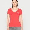 Calvin Klein Jeans MONOGRAM LOGO V NECK TEE - T-shirt Basique - Strawberry Field