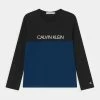 Calvin Klein Jeans BLOCK - T-shirt à Manches Longues - Naval Blue