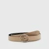 Calvin Klein Jeans ROUNDED CLASSIC BELT - Ceinture - Muslin