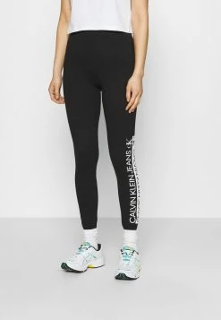 Calvin Klein Jeans MIRRORED LOGO - Legging - Black