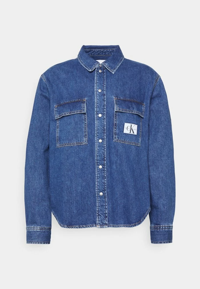 Calvin Klein Jeans RELAXED UTILITY UNISEX - Chemise - Denim Dark 1 Calvin Klein Jeans RELAXED UTILITY UNISEX - Chemise - Denim Dark