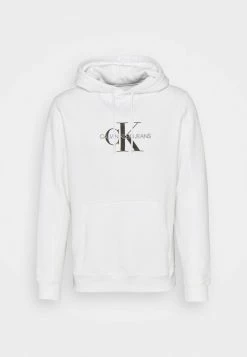 Calvin Klein Jeans ARCHIVAL MONOGRAM HOODIE UNISEX - Sweatshirt - Bright White/black Olive -Calvin Klein Elegant Magasin 0df3149c610e42e2b465147138570984