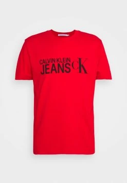 Calvin Klein Jeans SEASONAL INSTITUTIONAL TEE - T-shirt Imprimé - Salsa -Calvin Klein Elegant Magasin 0f3656674de24b199061d44e7733e941