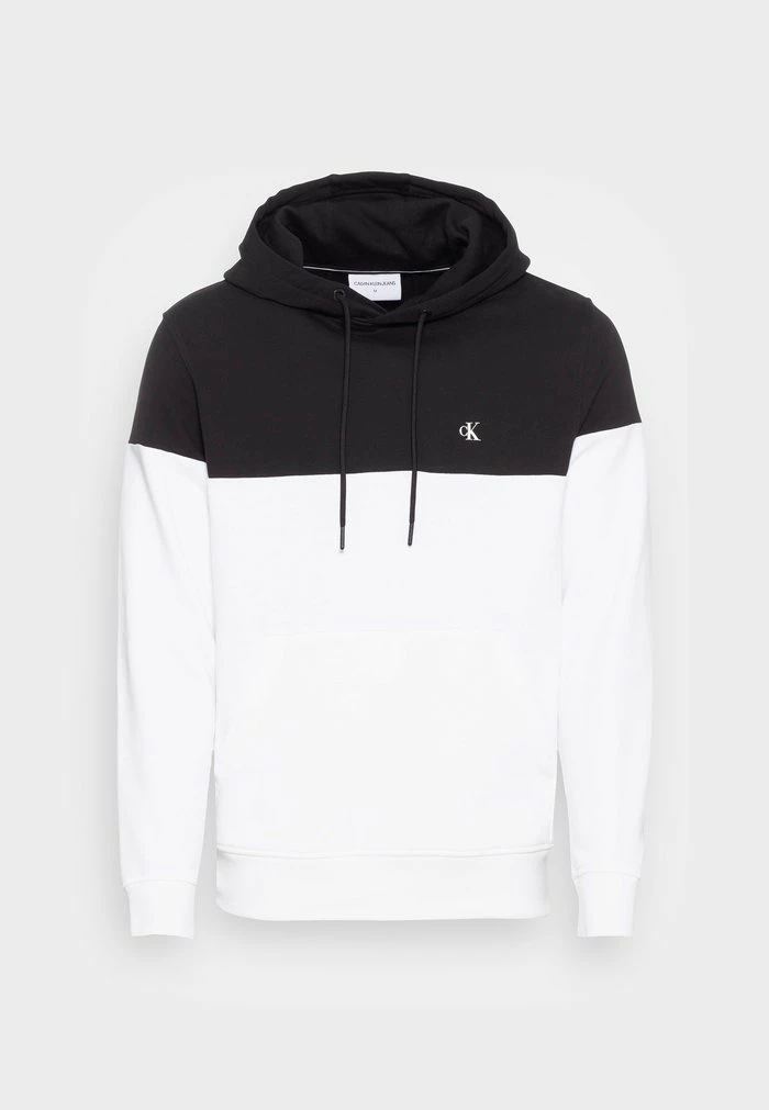 Calvin Klein Jeans COLORBLOCK SHADOW LOGO HOODIE - Sweatshirt - Black/bright White 4 Calvin Klein Jeans COLORBLOCK SHADOW LOGO HOODIE - Sweatshirt - Black/bright White – Image 4
