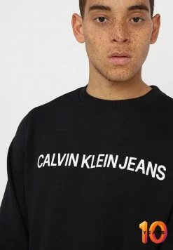 Calvin Klein Jeans CORE INSTITUTIONAL LOGO - Sweatshirt - Black -Calvin Klein Elegant Magasin 0ff9f6dd692841d78e2aa66aebf04068
