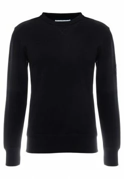 Calvin Klein Jeans MONOGRAM SLEEVE BADGE - Sweatshirt - Black -Calvin Klein Elegant Magasin 0ffea907f55b420ca9447399519a2bb0