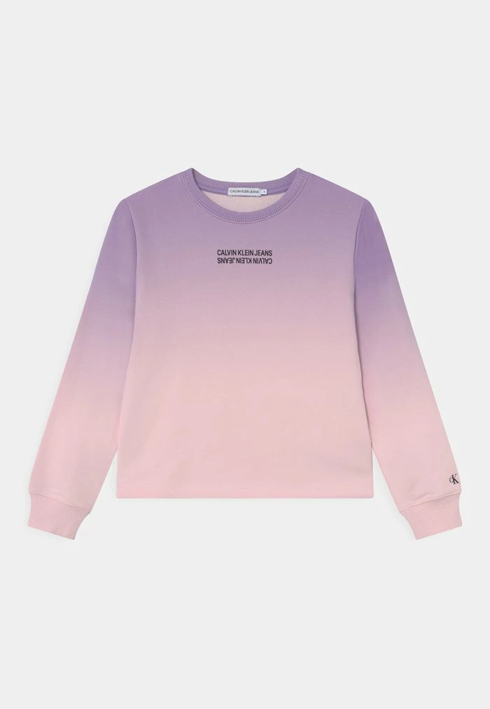 Calvin Klein Jeans GRADIENT LOGO BOXY - Sweatshirt - Pink Gradient 1 Calvin Klein Jeans GRADIENT LOGO BOXY - Sweatshirt - Pink Gradient
