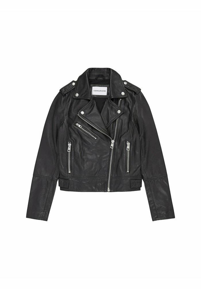 Calvin Klein Jeans Veste En Cuir - Ck Black 1 Calvin Klein Jeans Veste En Cuir - Ck Black