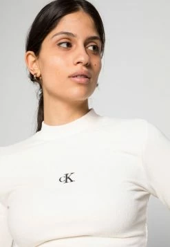 Calvin Klein Jeans VELVET LONG SLEEVE - T-shirt à Manches Longues - Tofu -Calvin Klein Elegant Magasin 10233560f1d342fa9c6fee5e67cf6502