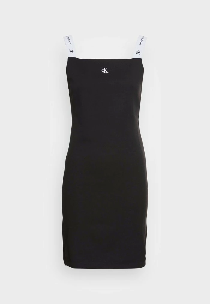 Calvin Klein Jeans STRAP SQUARE NECK DRESS - Robe Fourreau - Black 4 Calvin Klein Jeans STRAP SQUARE NECK DRESS - Robe Fourreau - Black – Image 4