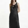 Calvin Klein Jeans SATIN MIDI - Robe De Jour - Ck Black