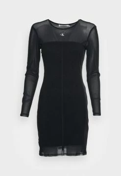 Calvin Klein Jeans DRESS - Robe Fourreau - Black -Calvin Klein Elegant Magasin 10f1e05ad3954f34b357c83f177cb522