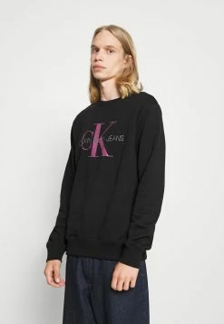 Calvin Klein Jeans MONOGRAM CREW NECK - Sweatshirt - Black
