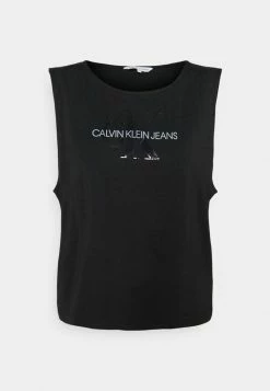Calvin Klein Jeans TONAL MONOGRAM TANK - Débardeur - Black -Calvin Klein Elegant Magasin 121f5d2cabf140ab8e75e6cc11b86eeb