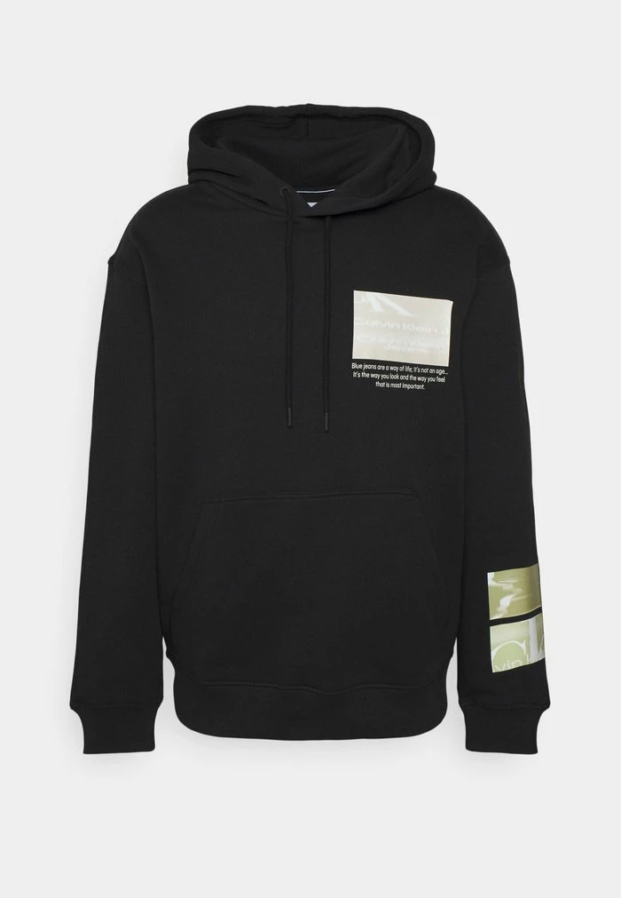 Calvin Klein Jeans ABSTRACT HOODIE UNISEX - Sweat à Capuche - Black 1 Calvin Klein Jeans ABSTRACT HOODIE UNISEX - Sweat à Capuche - Black