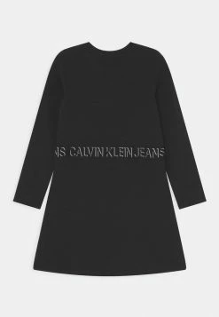 Calvin Klein Jeans SHADOW LOGO SKATER DRESS - Robe En Jersey - Black -Calvin Klein Elegant Magasin 133e7d9fc095465998777b3699c3bdd9