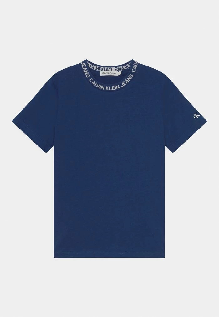 Calvin Klein Jeans INTARSIA LOGO UNISEX - T-shirt Imprimé - Naval Blue 1 Calvin Klein Jeans INTARSIA LOGO UNISEX - T-shirt Imprimé - Naval Blue