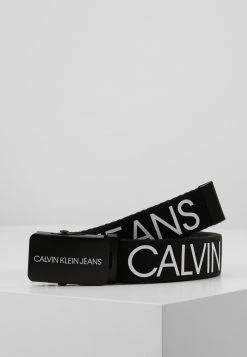 Calvin Klein Jeans LOGO BELT UNISEX - Ceinture - Black