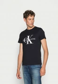 Calvin Klein Jeans ICONIC MONOGRAM SLIM TEE - T-shirt Imprimé - Black
