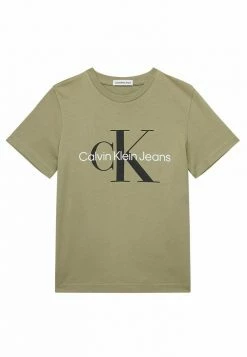 Calvin Klein Jeans MONOGRAM - T-shirt Imprimé - Forest Khaki