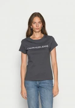 Calvin Klein Jeans INSTITUTIONAL LOGO TEE 2 PACK - T-shirt Imprimé - Gray/black -Calvin Klein Elegant Magasin 1594416d8d0a4248a569506124ae238f