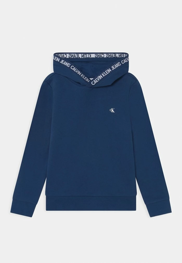 Calvin Klein Jeans INTARSIA LOGO HOODIE UNISEX - Sweat à Capuche - Naval Blue 1 Calvin Klein Jeans INTARSIA LOGO HOODIE UNISEX - Sweat à Capuche - Naval Blue
