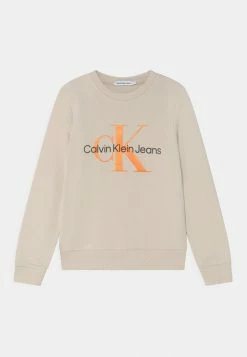 Calvin Klein Jeans MONOGRAM LOGO UNISEX - Sweatshirt - Eggshell