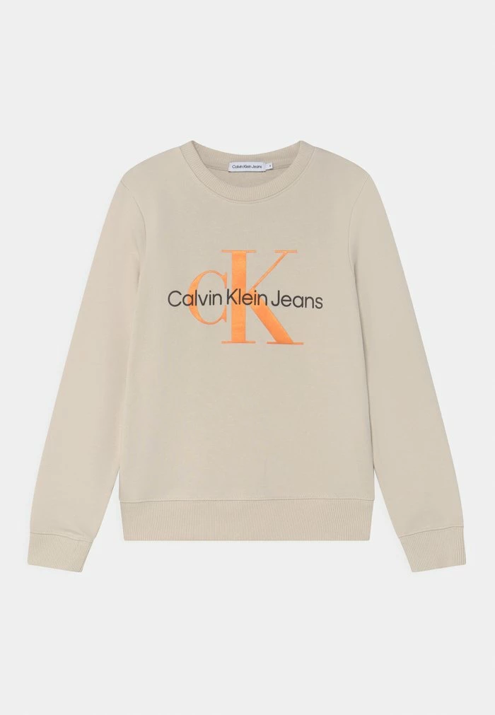 Calvin Klein Jeans MONOGRAM LOGO UNISEX - Sweatshirt - Eggshell 1 Calvin Klein Jeans MONOGRAM LOGO UNISEX - Sweatshirt - Eggshell