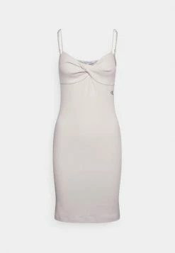 Calvin Klein Jeans STRAPPY TWISTED DRESS - Robe De Jour - Eggshell