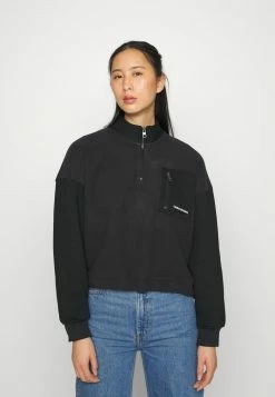 Calvin Klein Jeans HALF ZIP - Sweat Polaire - Black