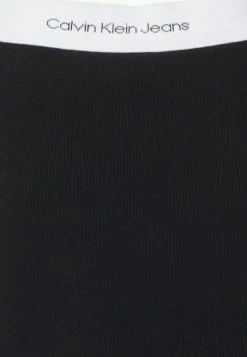 Calvin Klein Jeans CONTRAST WAISTBAND SKIRT - Minijupe - Black -Calvin Klein Elegant Magasin 1884dc58080c492cab003d2c21370334