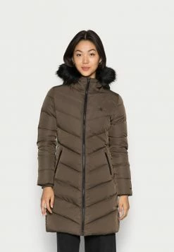 Calvin Klein Jeans LONG FITTED - Doudoune - Black Olive